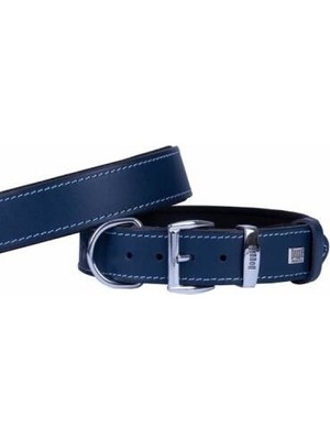 Nova Premium Ex Konfor Deri Köpek Boyun Tasması Royalblue 3,5X52 60 cm