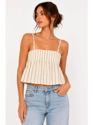 Only Kadın Krem Üst Askılı Bluz 15375296
