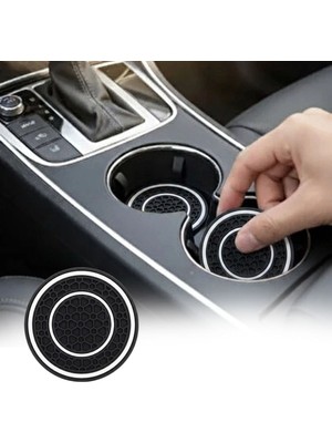 Buffer® Silikon Araç Bardak Altlığı 70 mm - Kaymaz Telefon ve Para Tutucu Mat