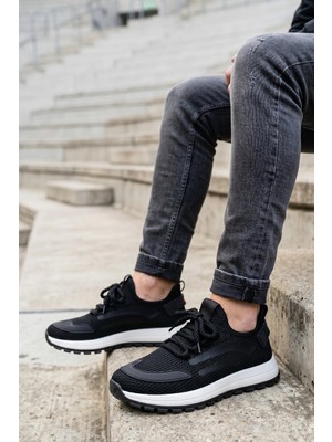 In Step Stratomesh Siyah Kalın Tabanlı Erkek Spor Ayakkabı – Rahat Günlük Sneaker