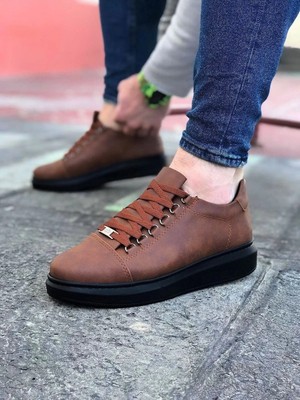 Beruflic Taba Kömür Düz Erkek Casual Ayakkabı