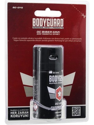 MiraLive Bodyguard BG-0140 Biber Gazı Sprey 40ML Kendini Savunma Amaçlı Kullanım (K95)