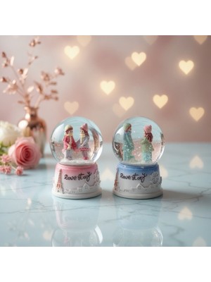 sbodurhome Love Story Işıklı Mini Kar Küresi