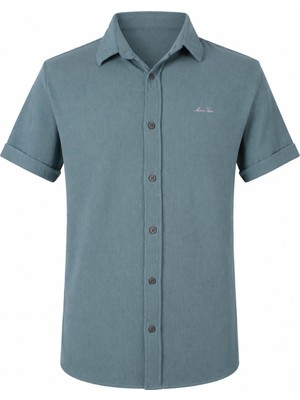 Trender Kısakol Mint Yeşili Erkek Gömlek 7390