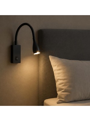 Lampist LP-3860 3W LED Duvar Aplik 3000K Günışığı Düğmeli