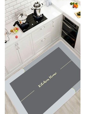 Mortapi Dijital Baskılı Dekoratif Kaymaz Taban Yıkanabilir Kitchen Home Mutfak Halısı