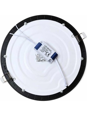 Lampist Siyah Çerçeveli Slim Sıva Altı Panel LED 3W 8,3 cm Beyaz Işık