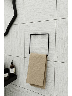 Empressco Eva Metal Tasarım Yapışkanlı Havluluk Siyah Havlu Askısı Metal Havlu Tutacağı Banyo Mutfak Havluluğu Minimal Tasarım - Fiyatı, Yorumları