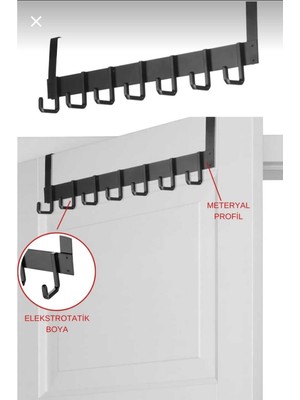 Empressco Metalay Metal Siyah Amerikan Kapı Arkası Askılık Organizer ve Mutfak Banyo Kapı Arkası Askılık - Fiyatı, Yorumları
