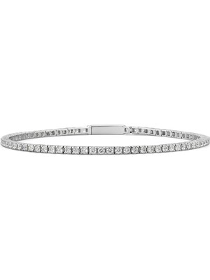 Servi 925 Ayar Luna 2 mm Zirkon Taşlı Su Yolu Bileklik