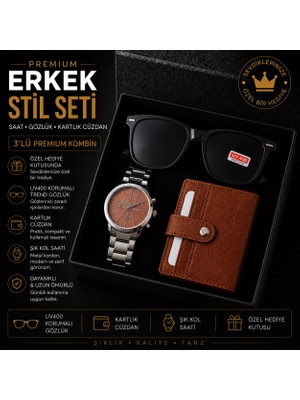 Şıklık Serisi Erkek Hediye Seti - 3 Lü Premium Kombin