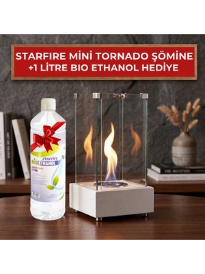 Starfire Mini Tornado Masaüstü Şömine + 1 Litre Bioethanol Yakıt Hediye
