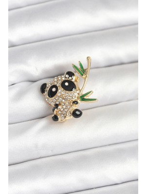 Alkasaz Panda Model Broş 5886 - ALKHBY3201-4785