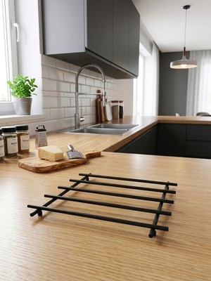 Empressco Anza Home Siyah Nihale, Altlık, Koruma Sehpası, Yanmaz, Paslanmaz, Metal Servis Sunum - Fiyatı, Yorumları