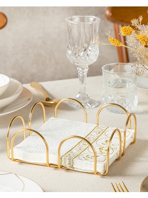 Empressco English Home Regent Metal Peçetelik 18X18 cm Gold - Fiyatı, Yorumları