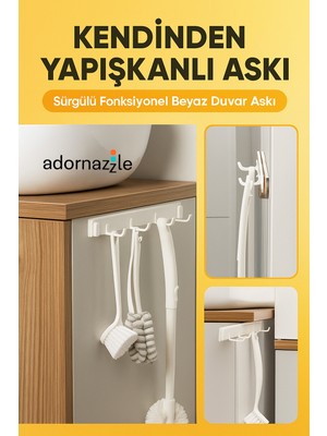 Empressco Adornazzle Mutfak Askısı, Sürgülü Askı, Delmeden Kaliteli Askı, Yapışkanlı Askı - Fiyatı, Yorumları