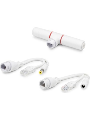 Skygo Poe Combiner Mux 2 In 1 RJ45 Veri + Güç Birleştirici Adaptör - Beyaz HDX5550