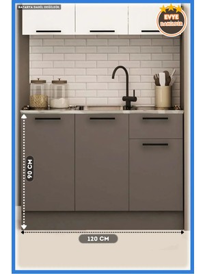 Empressco Fly Mobilya 120 cm Dani Mini Mutfak Alt Dolabı [ Evye Dahil ] - Fiyatı, Yorumları