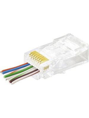 Skygo Cat6 Ez RJ45 Konnektör 100 Adet Paket - Şeffaf APXRJ45
