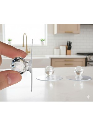 Empressco Raakmadezanmir 1 Adet Çok Amaçlı Kristal Topuz Kendinden Yapışkanlı Çekmece Kulpu Yapışkanlı (1 Adet) - Fiyatı, Yorumları