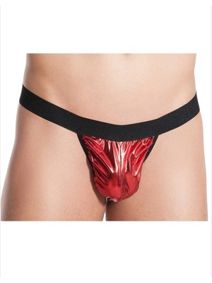 Beruflic Under Moda Fantezi Kırmızı Lame Seksi Erkek String - Tanga TG274590