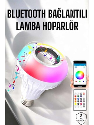 Aycer Lamba LED Hoparlör Dayanıklı ve Uzun Ömürlü Bluetooth Hoparlör - Lisinya