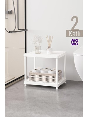 Empressco Mowo Home 2 Katlı Beyaz 40X33 Plastik Banyo Rafı Sehpa, Tezgah Altı Raf, Havuz Bahçe Balkon Masa Sehpa - Fiyatı, Yorumları
