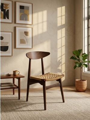 Kleinhaus Furniture Mumbai Örgülü Oturum Yemek Sandalyesi, Modern Tasarım