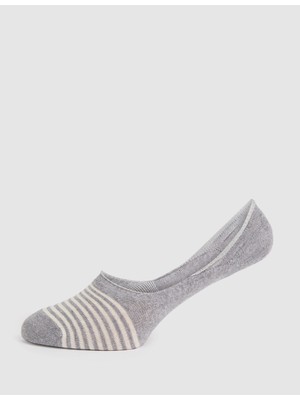 Pierre Cardin Kadın Kadın Gri Melanj Babet Çorap 50324343-VR086