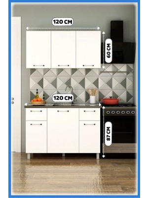 Empressco Fly Mobilya 120 cm Panovit Mini Evyeli Mutfak Beyaz Modern Mutfak Ünitesi Çelik Evyeli Mutfak Dolabı Seti - Fiyatı, Yorumları