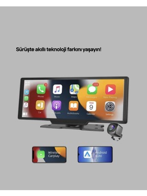Aycer Honda Civic, Jazz, Hr-V, Cr-V, Nissan Qashqai, Micra, Juke,uyumlu Kablosuz Carplay & Android Auto Multimedya – Geri Görüş Kameralı - Lisinya