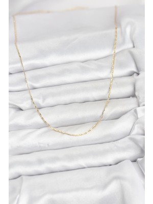 Aycer cm 14K Gold Renk Kesme Model 60 cm Kadın Kolye - Lisinya