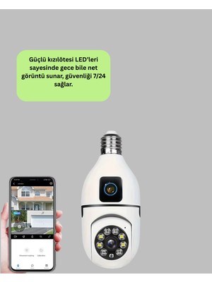 Aycer 1080P Wifi Ampul Kamerası - Lisinya