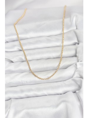 Aycer cm 14K Gold Renk Halka Model 60 cm Kadın Kolye - Lisinya