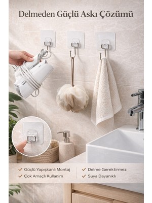 Empressco Alper Banyo Güçlü Yapışkanlı Duvar Askısı Krom Kaplama Banyo Mutfak Havlu Kancası 1 Adet - Fiyatı, Yorumları