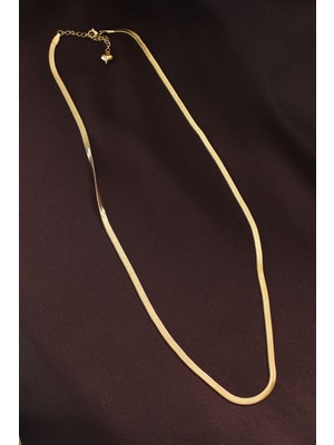 Aycer 316L Çelik Altın Renk 60 cm Italyan Zincir Kolye - Lisinya