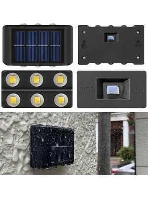 Avensyy Aplik Güneş Enerjili Solar Bahçe Lambası Çift Yönlü