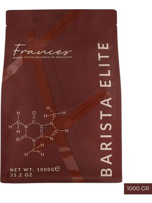 Frances %100 Arabica Barista Elite Espresso Kahve| 1000G | Yoğun Gövdeli Harman | Barista Kalitesinde