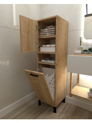 Empressco Home Mobiga Linda Çamaşır Sepetli Çok Amaçlı Banyo Dolabı Safirmeşe - Fiyatı, Yorumları