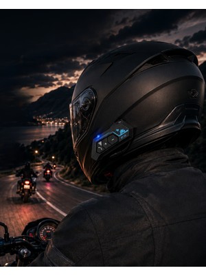 tp Şarjlı Bluetooth Kask Kulaklığı Navigasyon ve Müzik Destekli - Lisinya