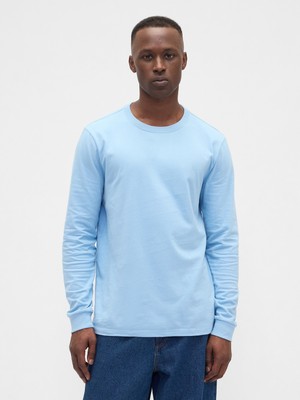 Gap Erkek Açık Mavi Everyday Soft Bisiklet Yaka T-Shirt