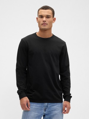 Gap Erkek Siyah Everyday Soft Bisiklet Yaka T-Shirt