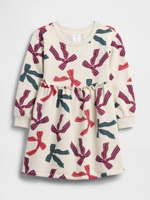 Gap Kız Bebek Çok Renkli Gap Baskılı Sweatshirt Elbise
