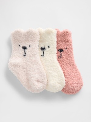 Gap Bebek Pembe Cozy Ayı Çorap (3’lü)