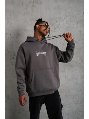 Beruflic Erkek Baskılı Kapüşonlu ve Kanguru Cepli Sweat
