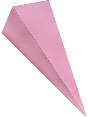 Hayaller Dükkanı Külah Karton Kutu Büyük Boy Makaron Pembe Pk:25