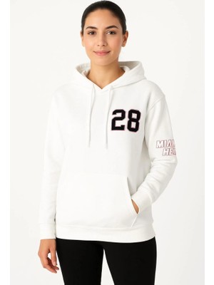 Beruflic Üç Iplik Kapüşonlu Ön ve Arka Baskılı Sweatshirt Hoodie
