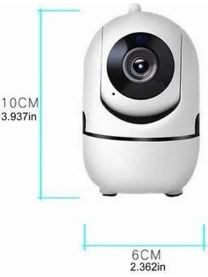 Nemere Ithalat Baby Kamera Kablosuz 720P Beyaz 360 Derece Wifi Kamera Full Hd 1080P
