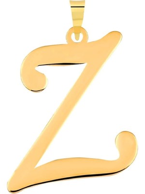 Moom Mücevherat 14 Ayar Altın El Yazısı Z Harfi Zincirsiz Kolye Ucu