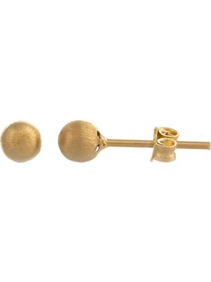 Moom Mücevherat 14 Ayar Altın Top Küpe 5 mm